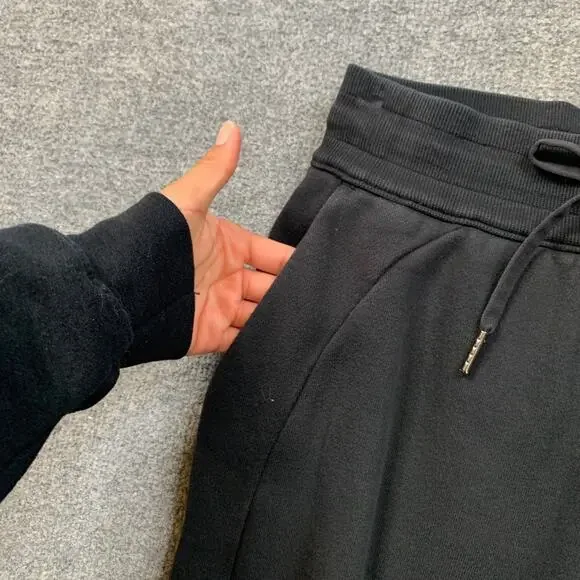 Lululemon Jogger Womens 4 Black Scuba High Rise Fleece Lined Drawstring Sweat - Picture 3 of 11